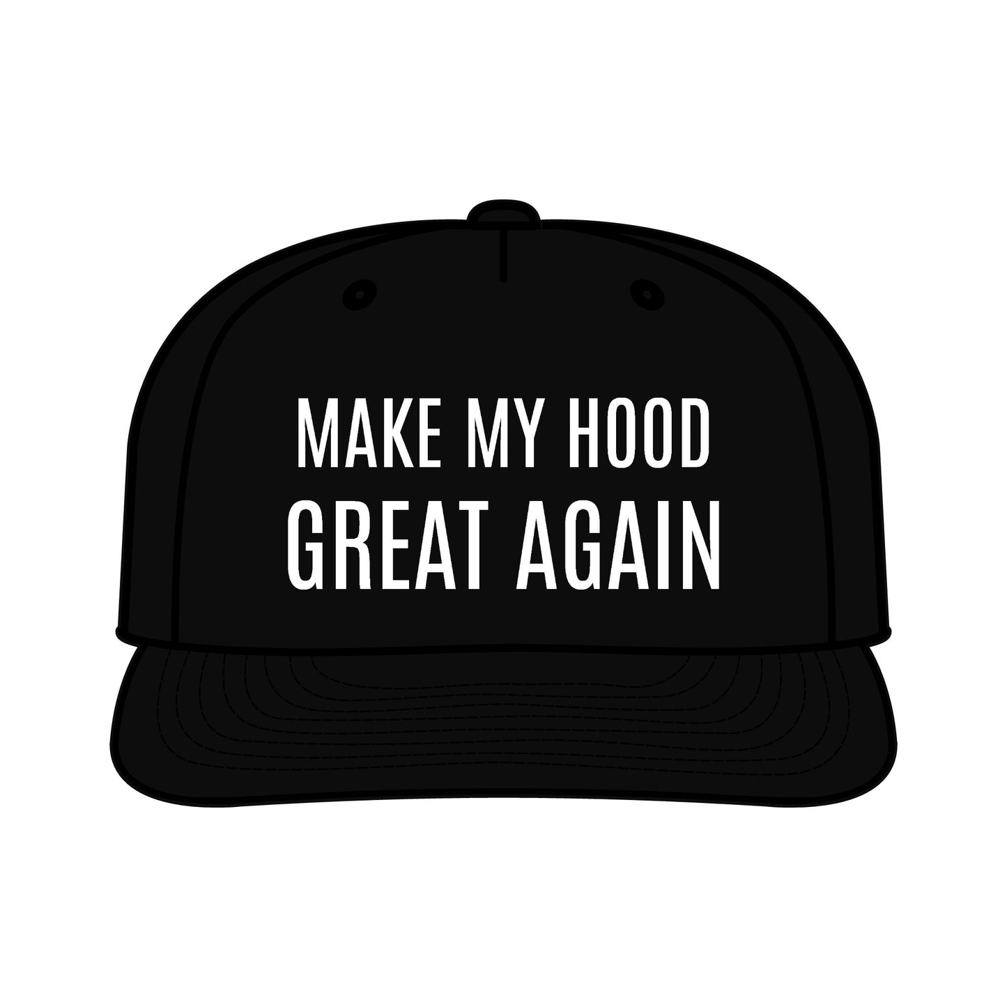 Make My Hood Great Again Surf Cap - Trendy Red Snapback for Beach Lovers