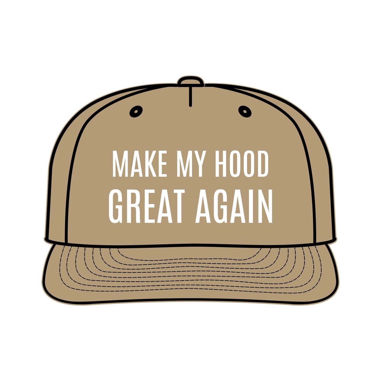 Make My Hood Great Again Surf Cap - Trendy Red Snapback for Beach Lovers
