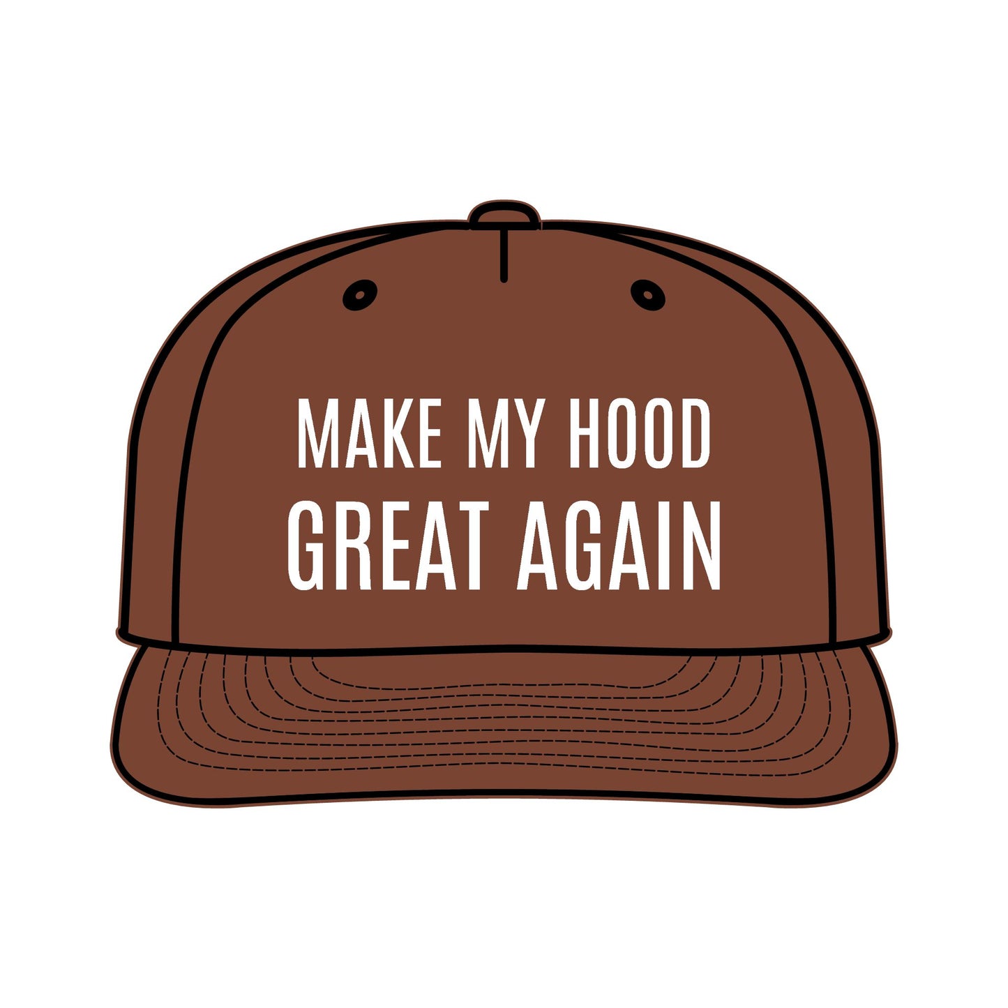 Make My Hood Great Again Surf Cap - Trendy Red Snapback for Beach Lovers