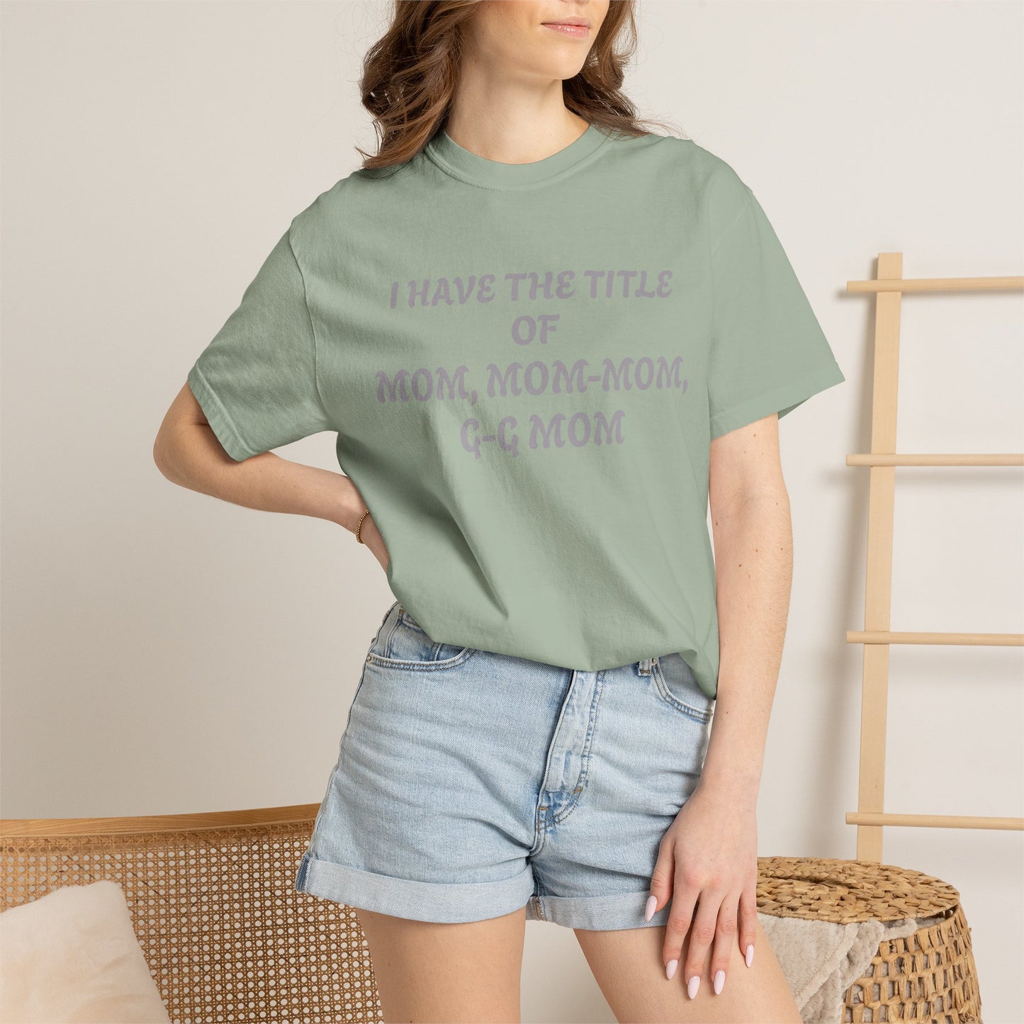 I'm Blessed Mom T-Shirt — "I Have the Title of Mom, Mom-Mom, G-G Mom" Family Grandma Tee