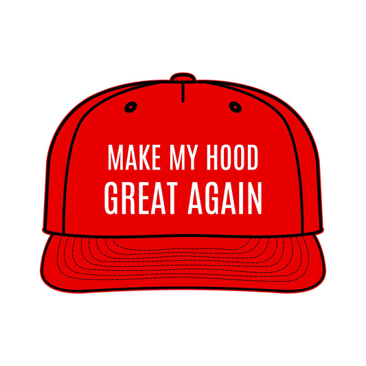 Make My Hood Great Again Surf Cap - Trendy Red Snapback for Beach Lovers